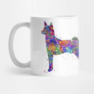 Basenji dog watercolor Mug